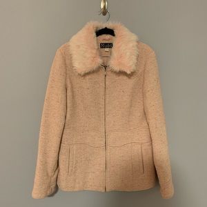 Mudd pink faux fur jacket!